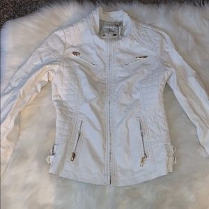 White leather jacket